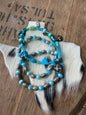 ✨ Handmade Turquoise & Blue Beaded Bracelet Set
