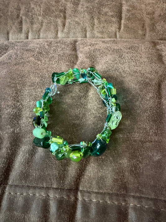 Green Glass Bracelet
