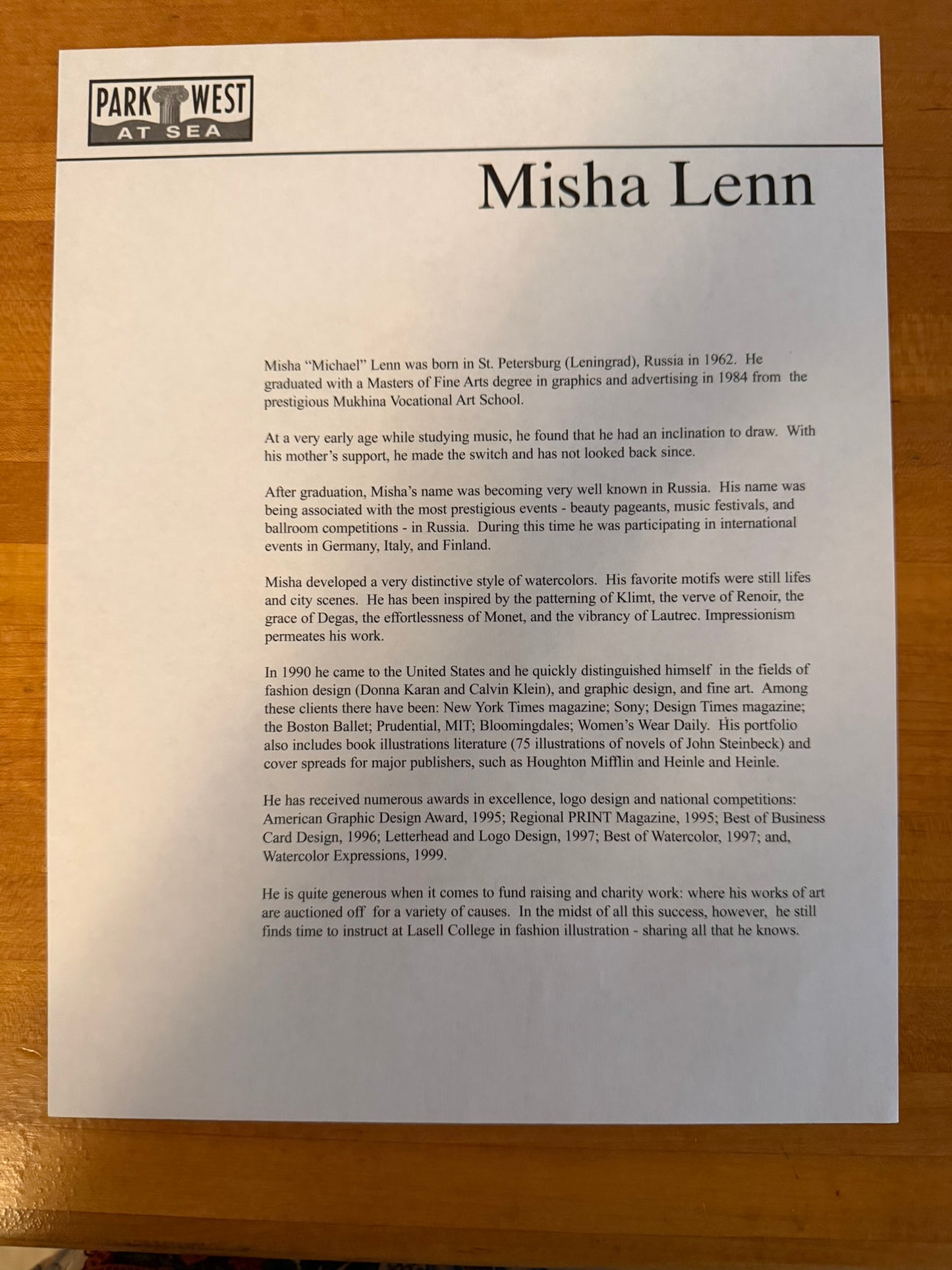 Misha Lenn – “Commonwealth in Bloom” (2002)