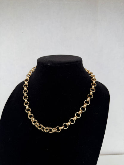 Gold‑Tone Chunky Round‑Link Chain Necklace