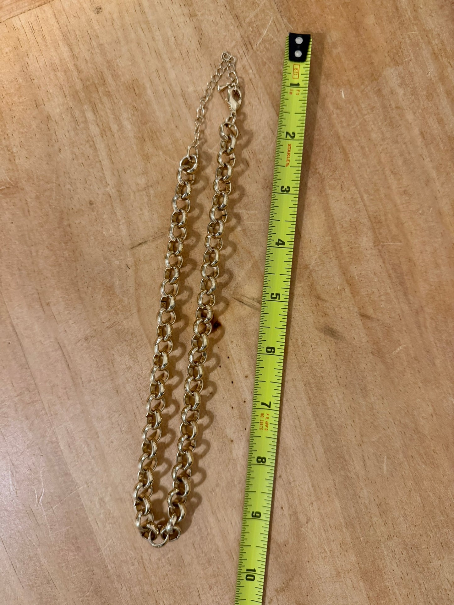 Gold‑Tone Chunky Round‑Link Chain Necklace