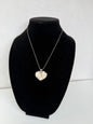 Natural White Stone Pendant Necklace With Metal Wire Wrap – Boho Handmade Style