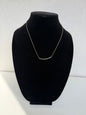 Minimalist Silver‑Tone Curved Bar Necklace