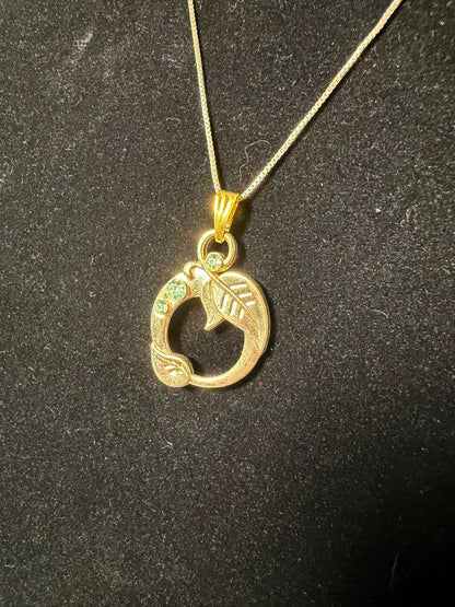 Gold‑Tone Open Heart Pendant Necklace With Textured Detail