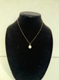 Gold‑Tone Chain Necklace With Single Cultured Pearl Drop Pendant
