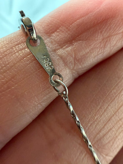 Sterling Silver 925 Twisted Rope Chain Necklace