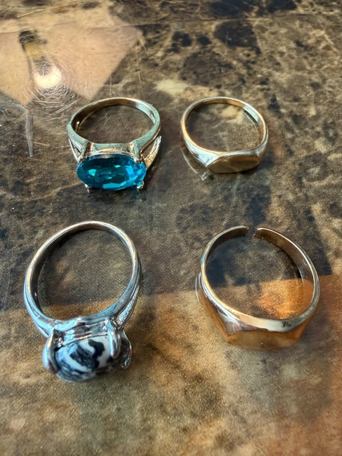 Vintage Ring Lot - 4 Statement Rings (MWL037)