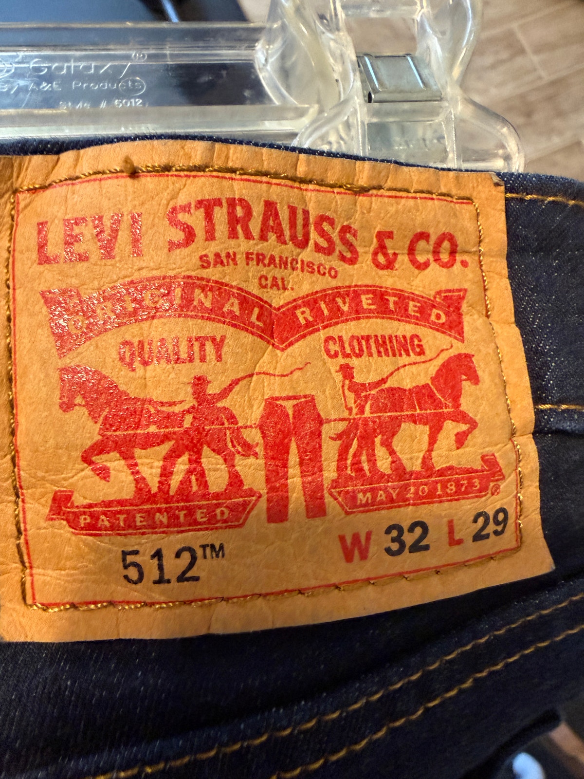 Levi's 512 Slim Taper Jeans Men's 32x29 Dark Wash Denim Excellent Condition MWL203