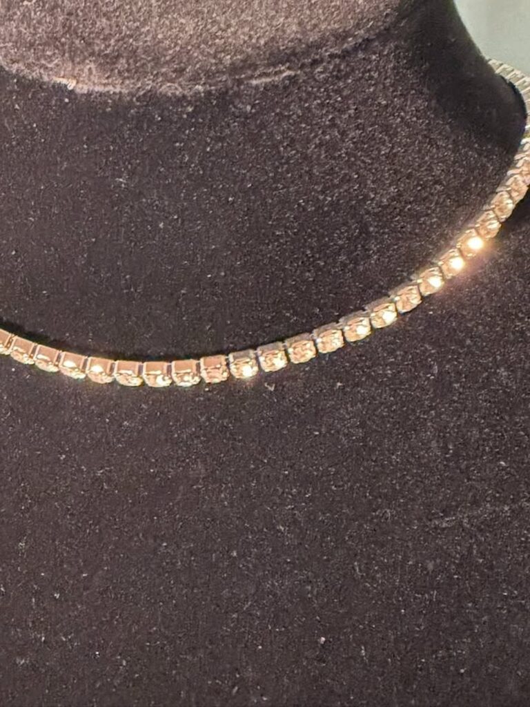 Rhinestone Tennis Necklace - Elegant Sparkle (MWL026)