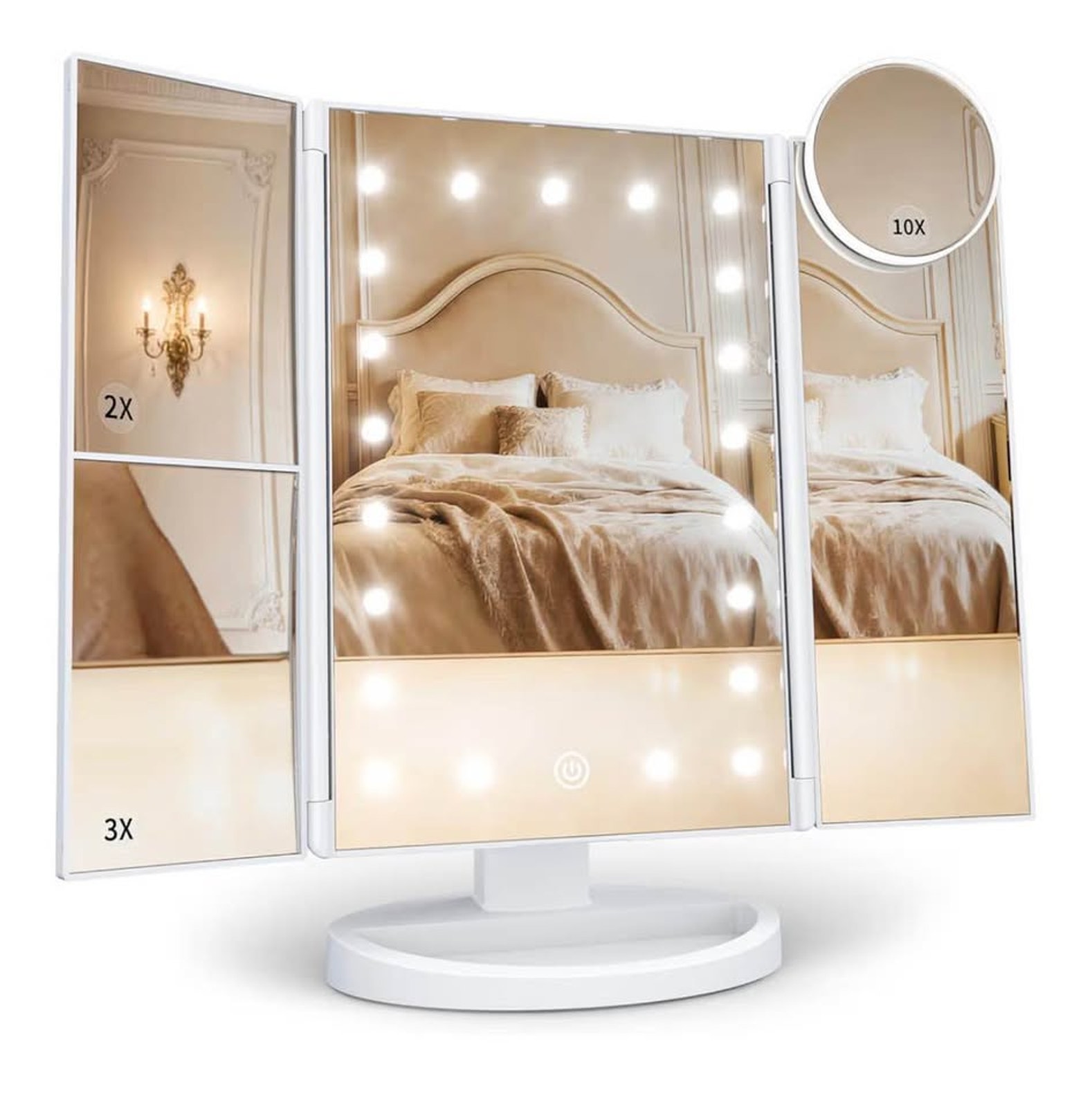 Tri-Fold LED Lighted Makeup Mirror Brand New in Box