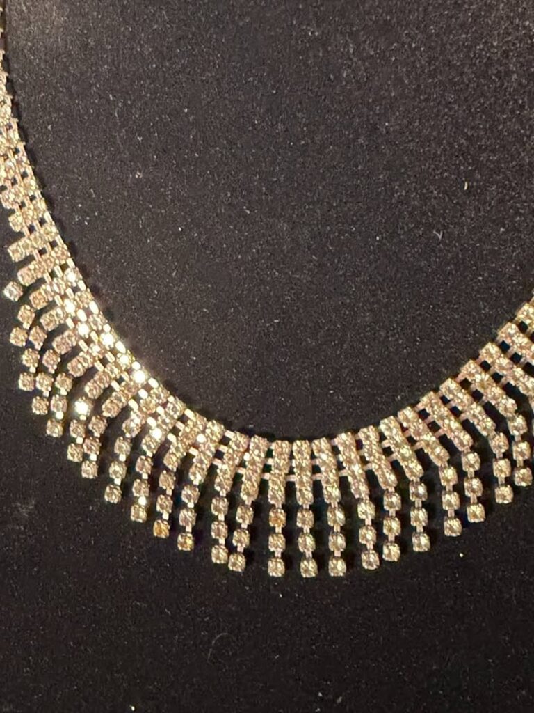 Estate Sale Rhinestone Statement Necklace  (MWL015)