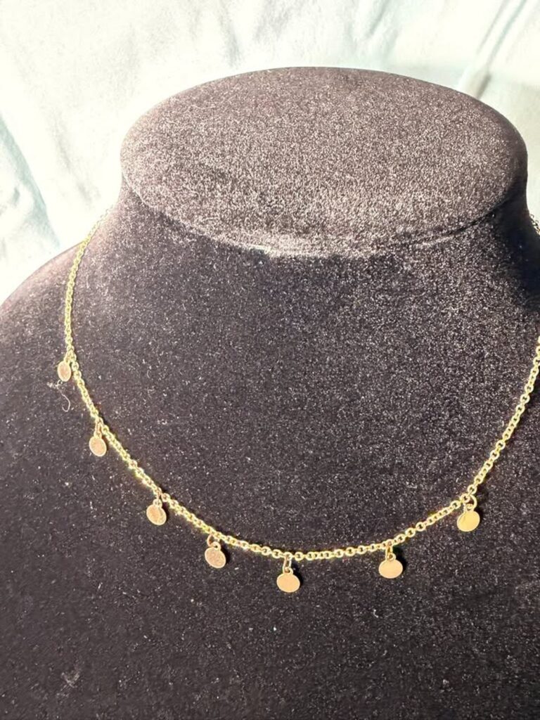 Chic Gold Coin Charm Necklace (MWL029)