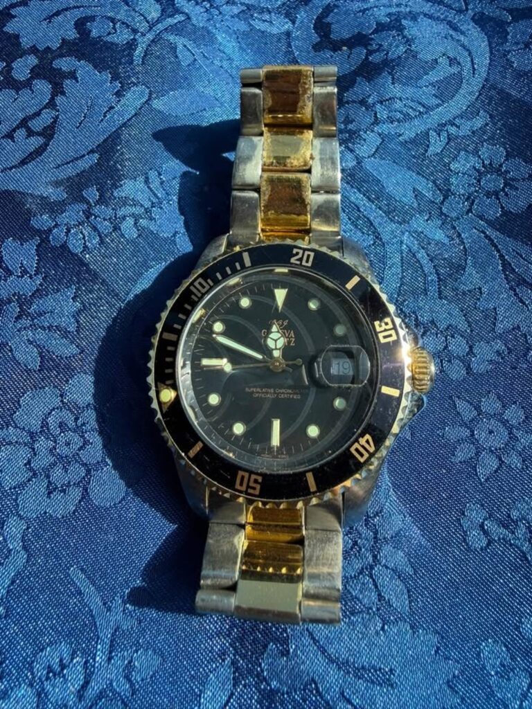 Geneva Quartz Men's Black Dial Watch (CCC052)