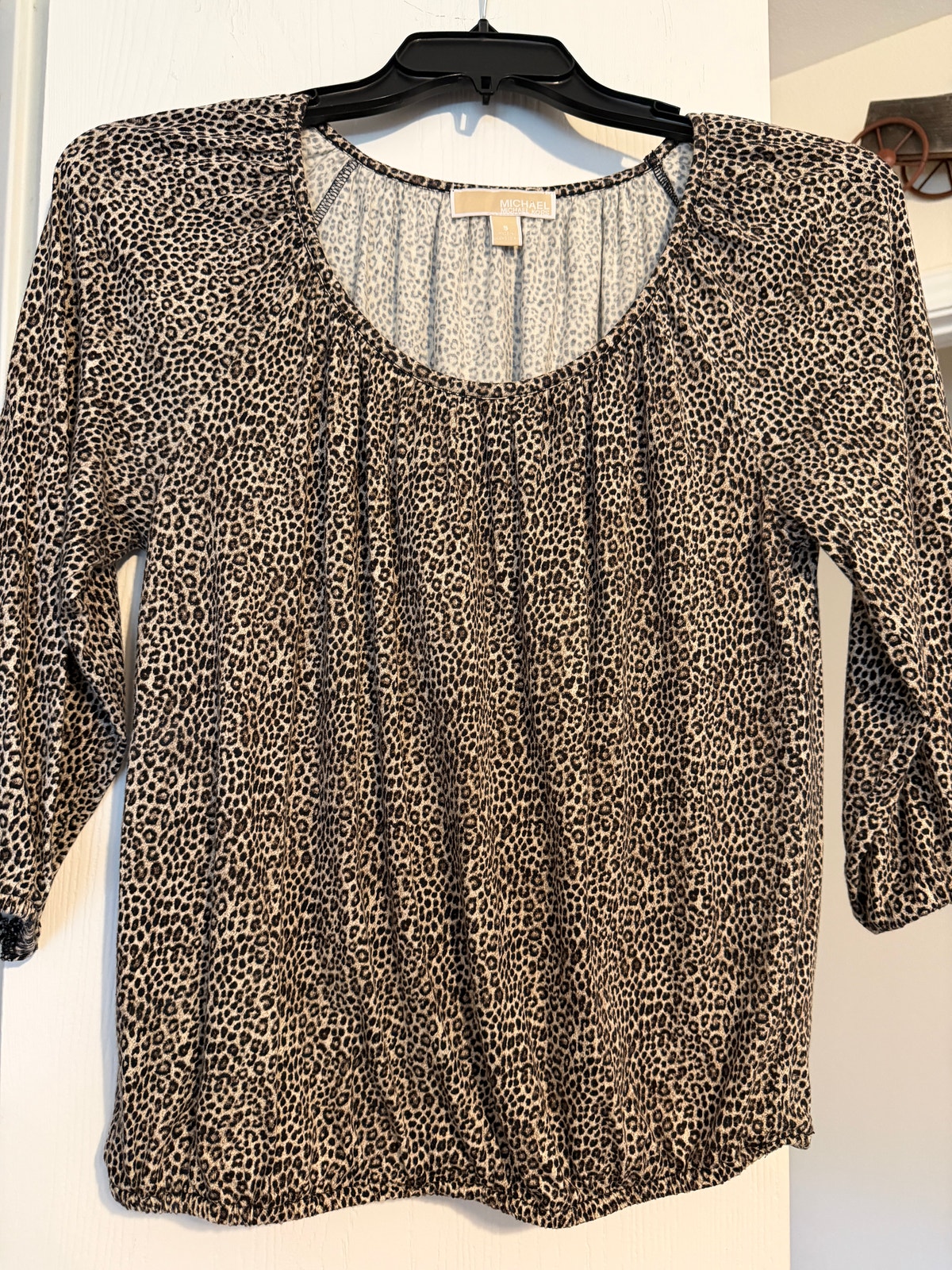 Michael Michael Kors Leopard Print Blouse Size Small MWL198
