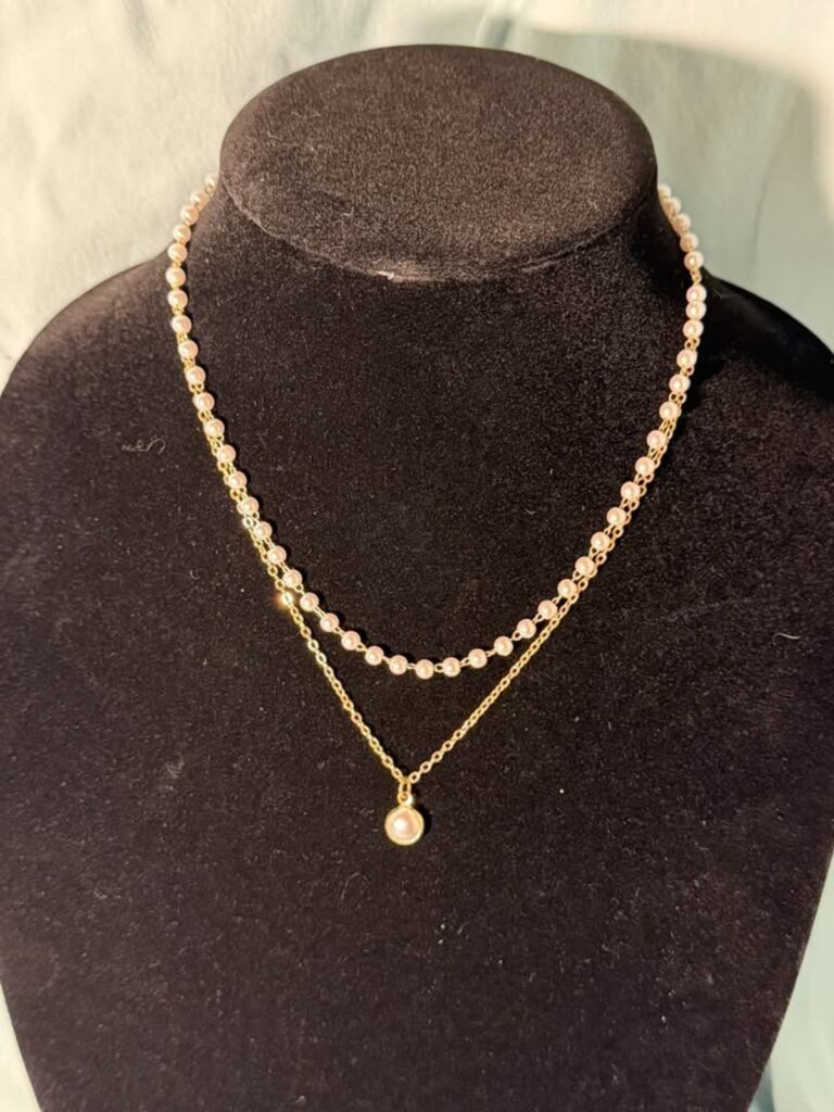 Elegant Layered Pearl Necklace (MWL020)