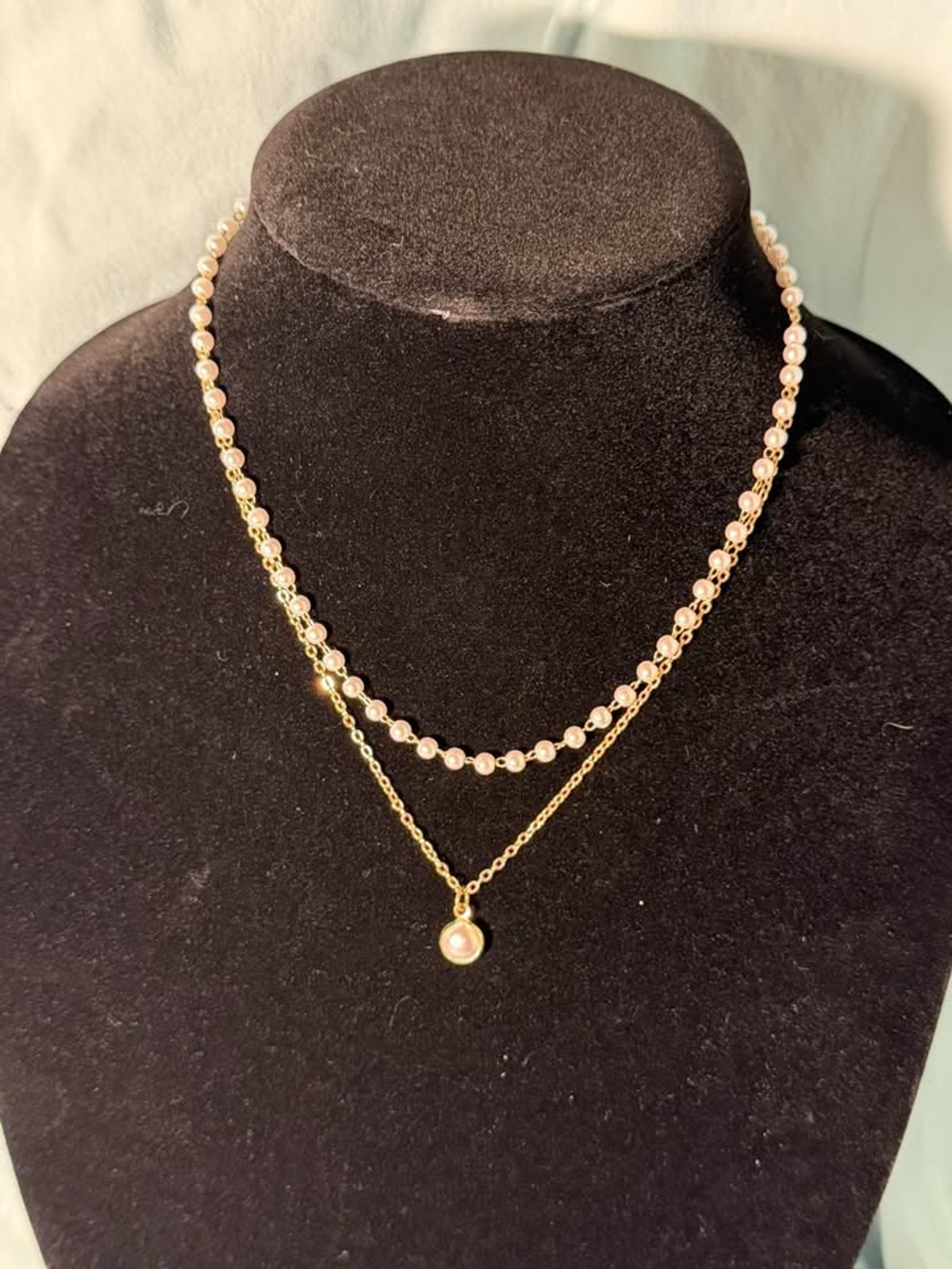Elegant Layered Pearl Necklace (MWL020)