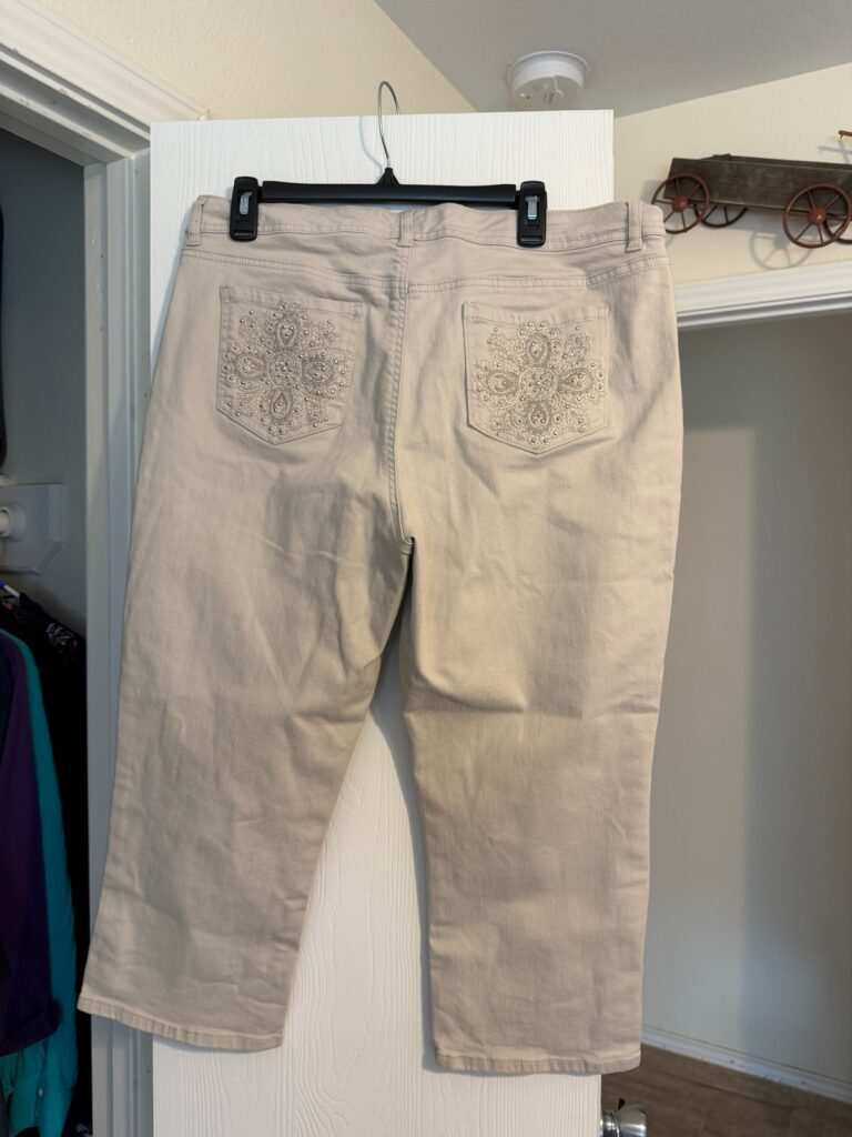 Nine West Jeans Rhinestone Embellished Capri Pants